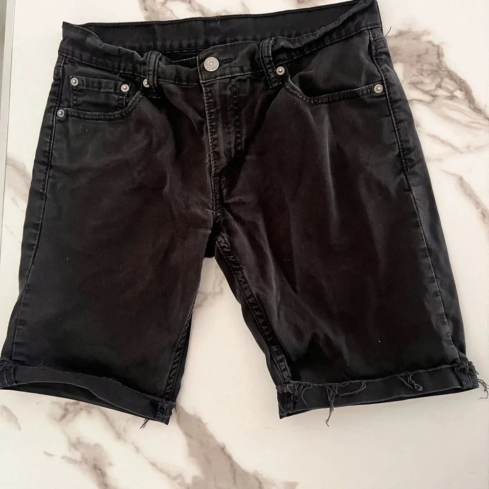 Levi’s‎ Mens size W 30 511 black denim washed out look cut off skater shorts